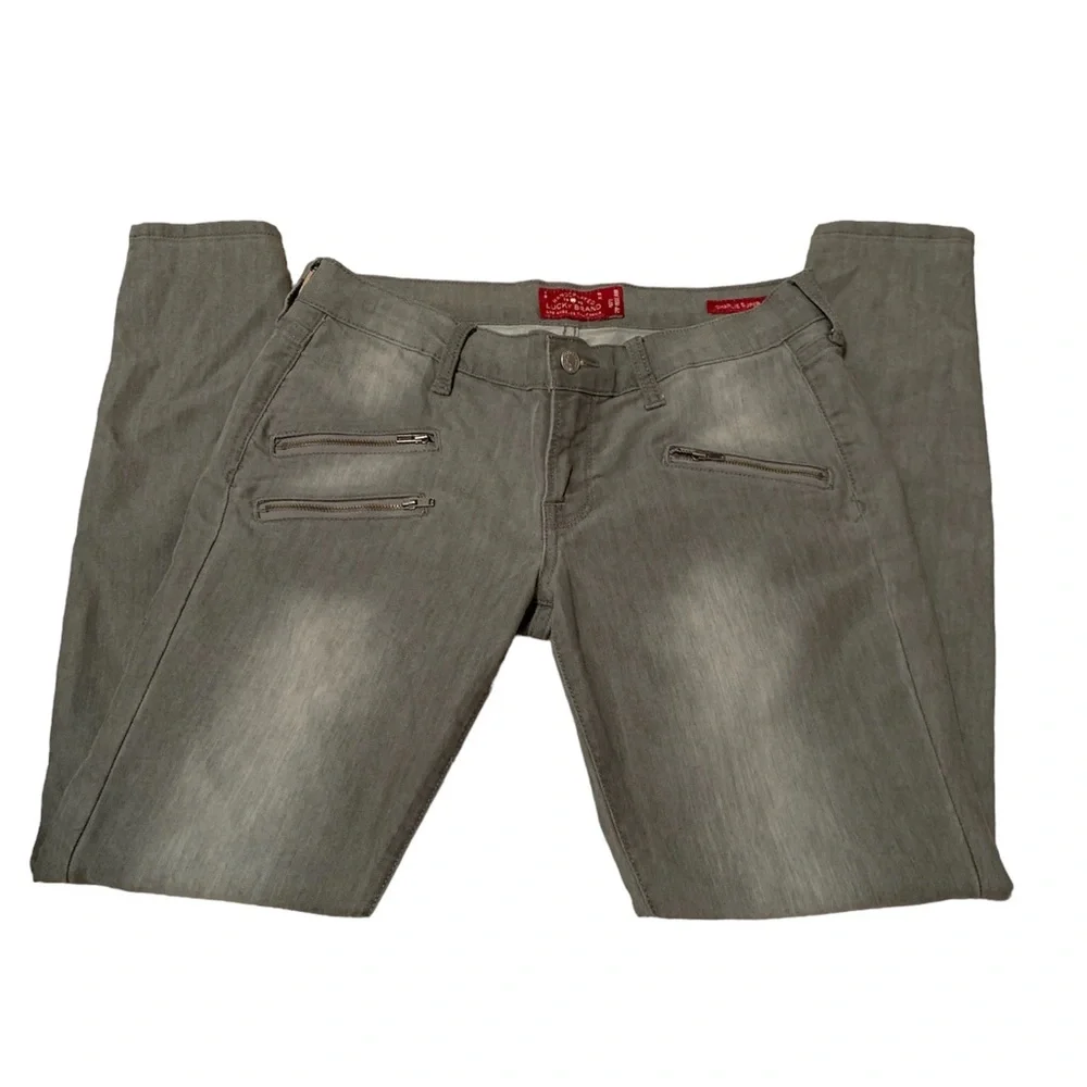 NWOT Lucky Brand Charlie Super Skinny. Size 4/27. Light gray. - Picture 2 of 12